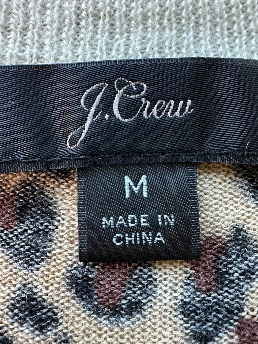 J.Crew Tippi Sweater in Leopard Womens M 100% Merino Wool Style #J6354 Preppy